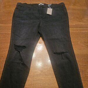 New Women Madewell High Rise Skinny Black Jeans